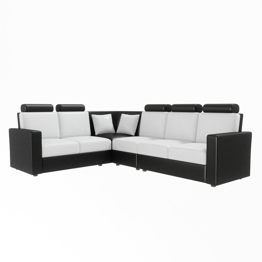 L Shape Corner Leatherette Sofa [with Normal Handles] - Sekar Lifestyle