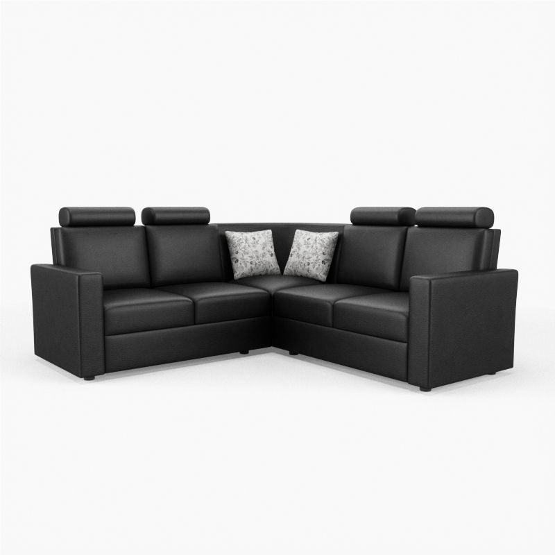 L Shape Corner Leatherette Sofa [with Normal Handles] - Sekar Lifestyle