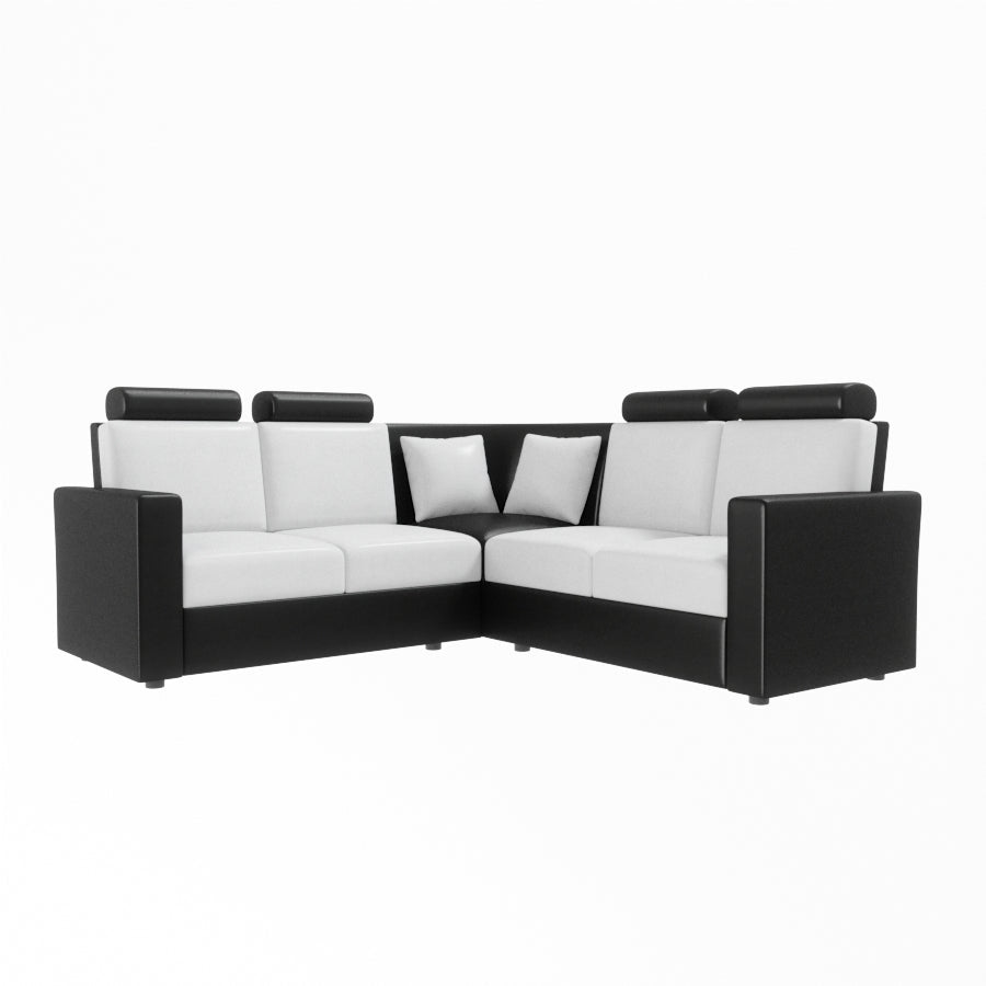 L Shape Corner Leatherette Sofa [with Normal Handles] - Sekar Lifestyle