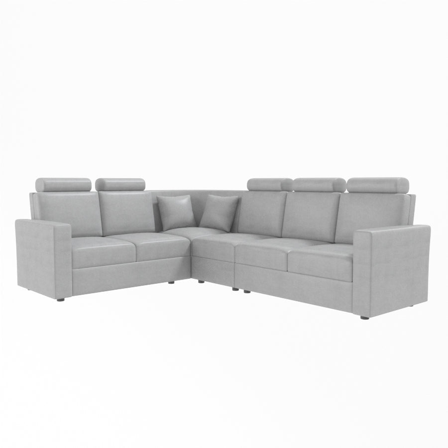 L Shape Corner Leatherette Sofa [with Normal Handles] - Sekar Lifestyle