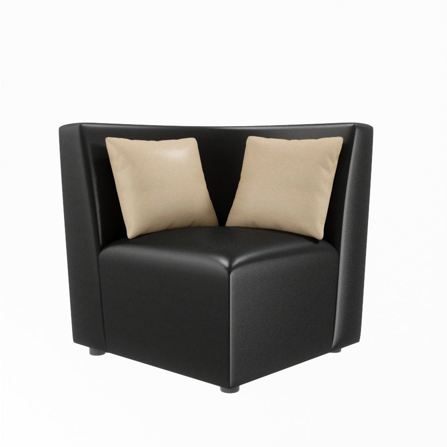 L Shape Corner Leatherette Sofa [with Steel Handles] - Sekar Lifestyle