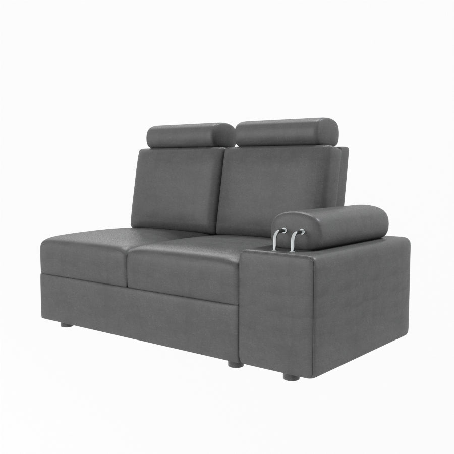 L Shape Corner Leatherette Sofa [with Steel Handles] - Sekar Lifestyle