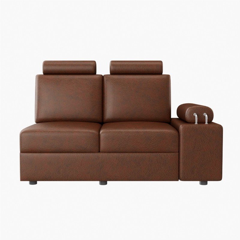 L Shape Corner Leatherette Sofa [with Steel Handles] - Sekar Lifestyle