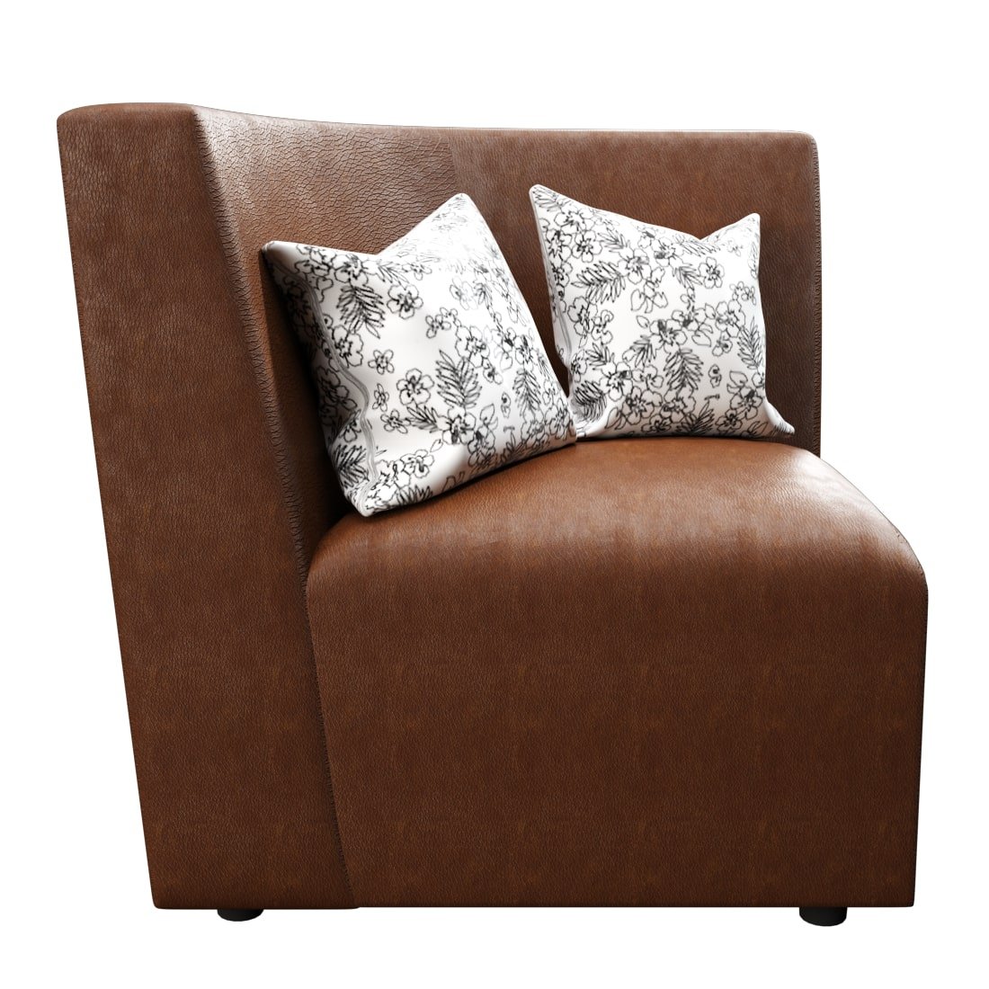 L Shape Corner Leatherette Sofa [with Steel Handles] - Sekar Lifestyle