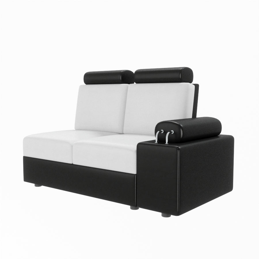 L Shape Corner Leatherette Sofa [with Steel Handles] - Sekar Lifestyle