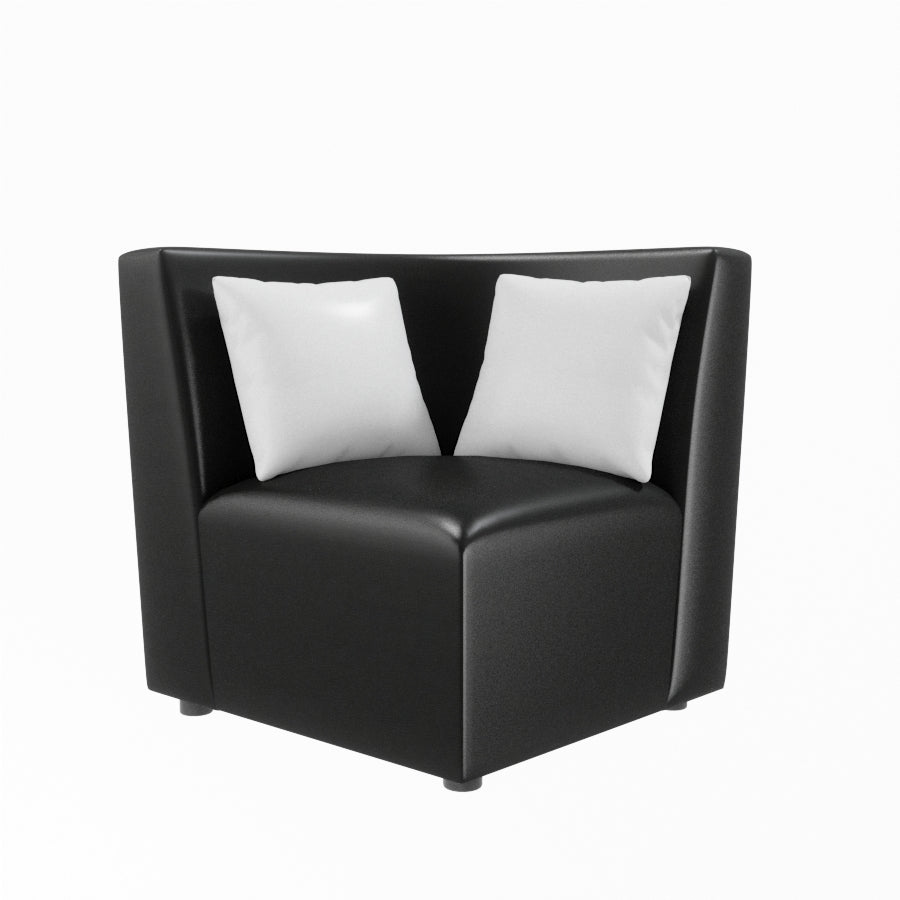 L Shape Corner Leatherette Sofa [with Steel Handles] - Sekar Lifestyle