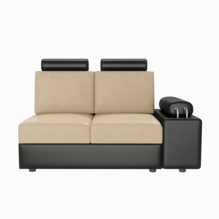 L Shape Corner Leatherette Sofa [with Steel Handles] - Sekar Lifestyle