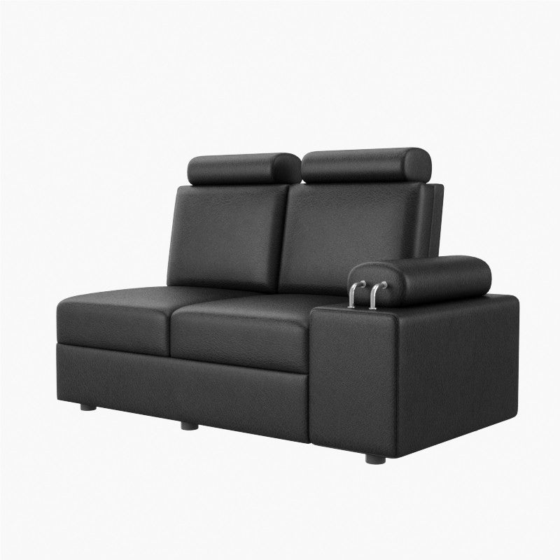L Shape Corner Leatherette Sofa [with Steel Handles] - Sekar Lifestyle
