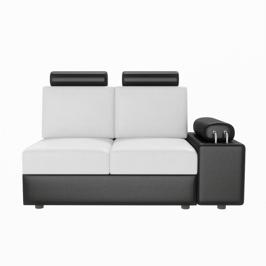 L Shape Corner Leatherette Sofa [with Steel Handles] - Sekar Lifestyle