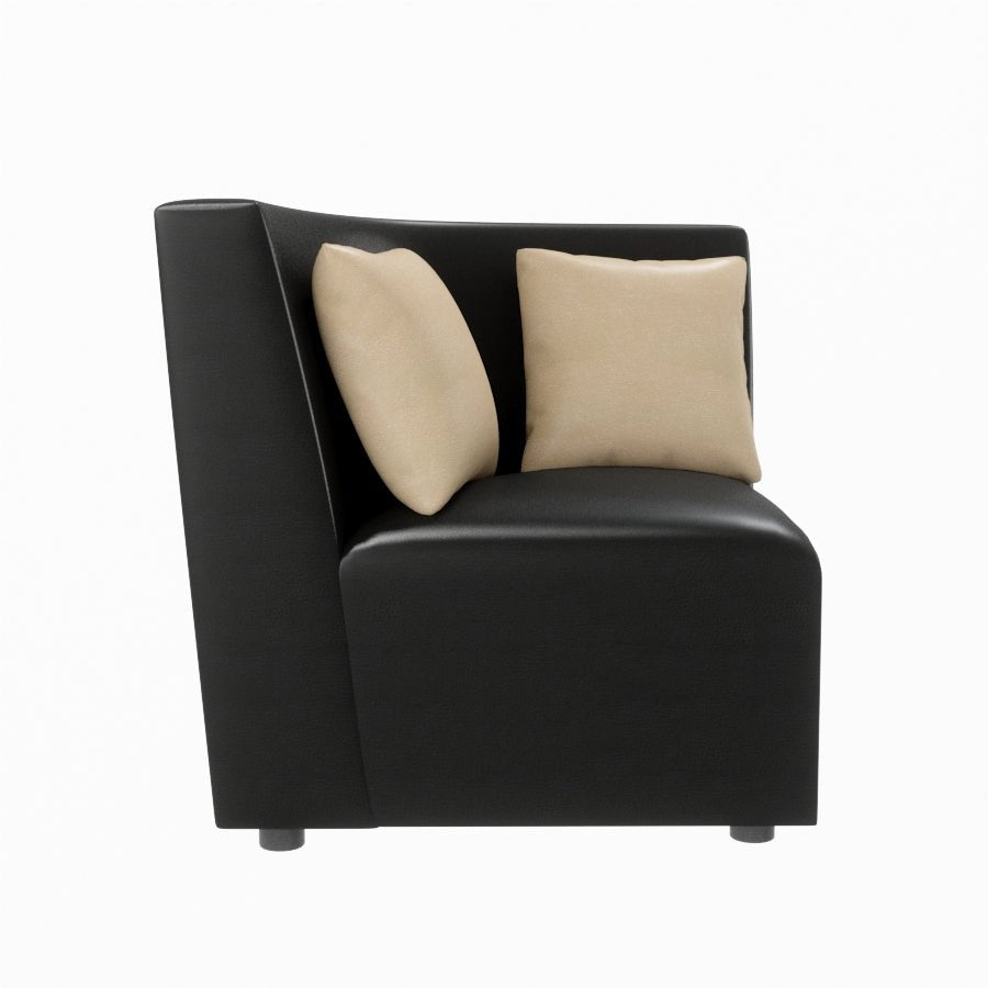 L Shape Corner Leatherette Sofa [with Steel Handles] - Sekar Lifestyle
