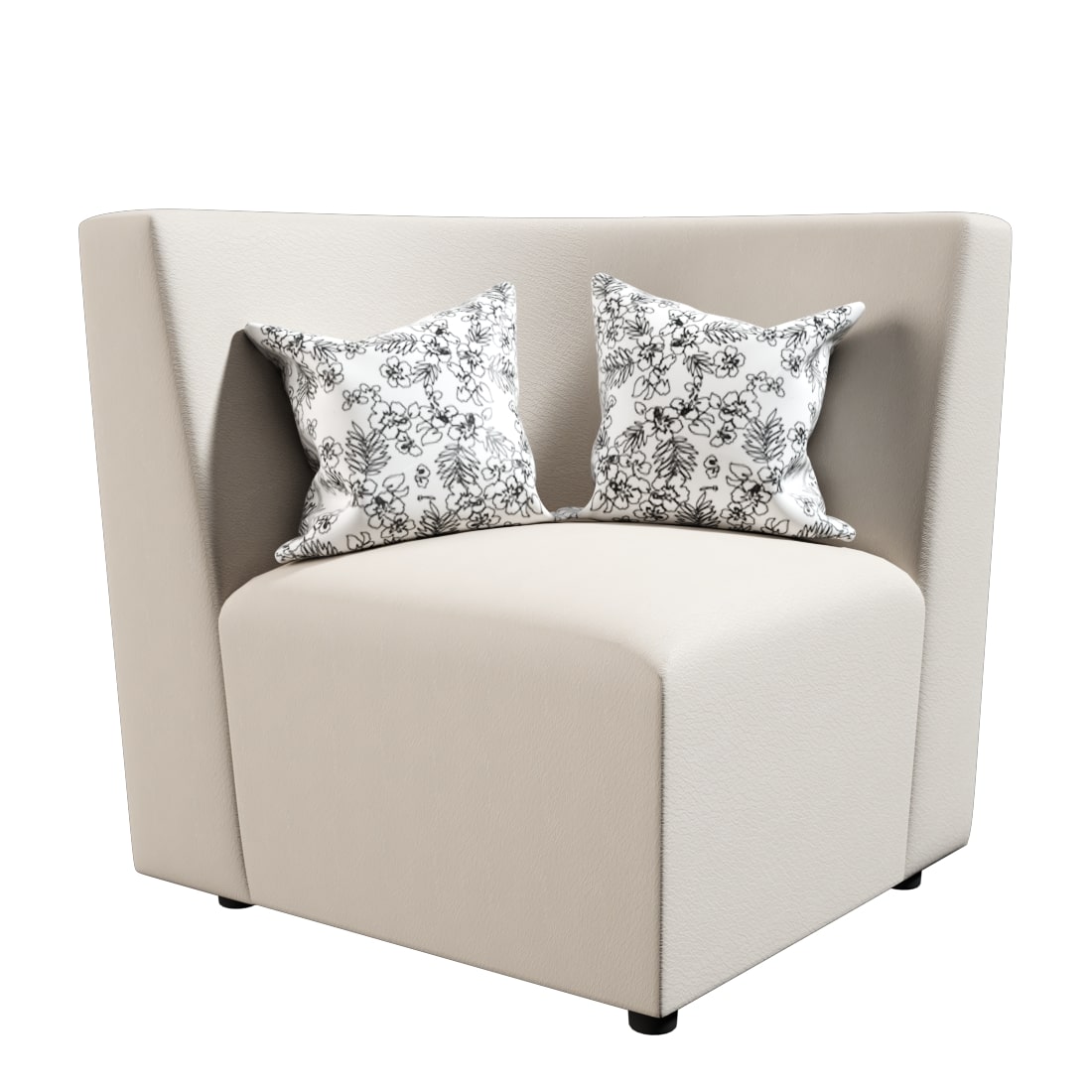 L Shape Corner Leatherette Sofa [with Steel Handles] - Sekar Lifestyle