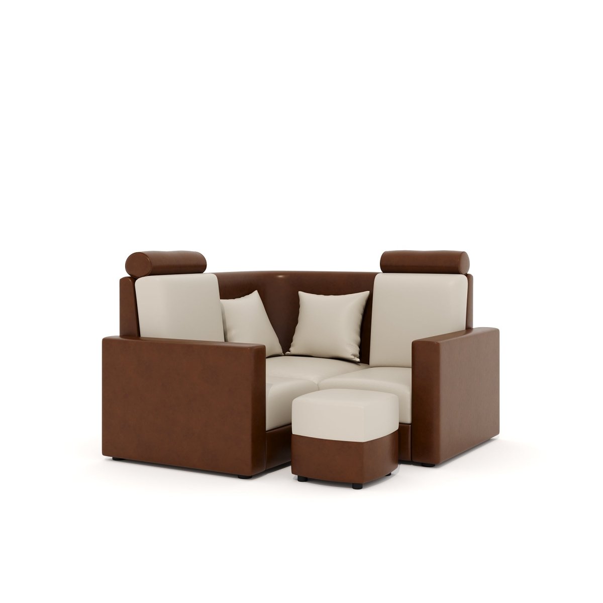 L Shape Corner Mini Sofa Series [Normal Handles] with Curved Box Moda - Sekar Lifestyle
