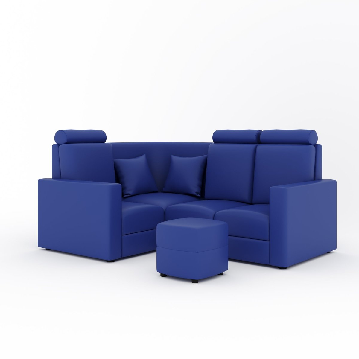 L Shape Corner Mini Sofa Series [Normal Handles] with Curved Box Moda - Sekar Lifestyle