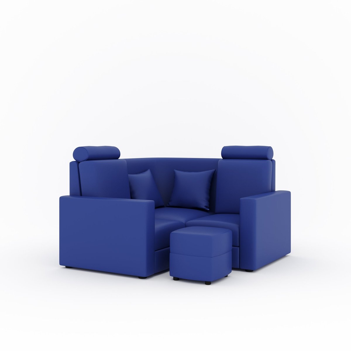 L Shape Corner Mini Sofa Series [Normal Handles] with Curved Box Moda - Sekar Lifestyle