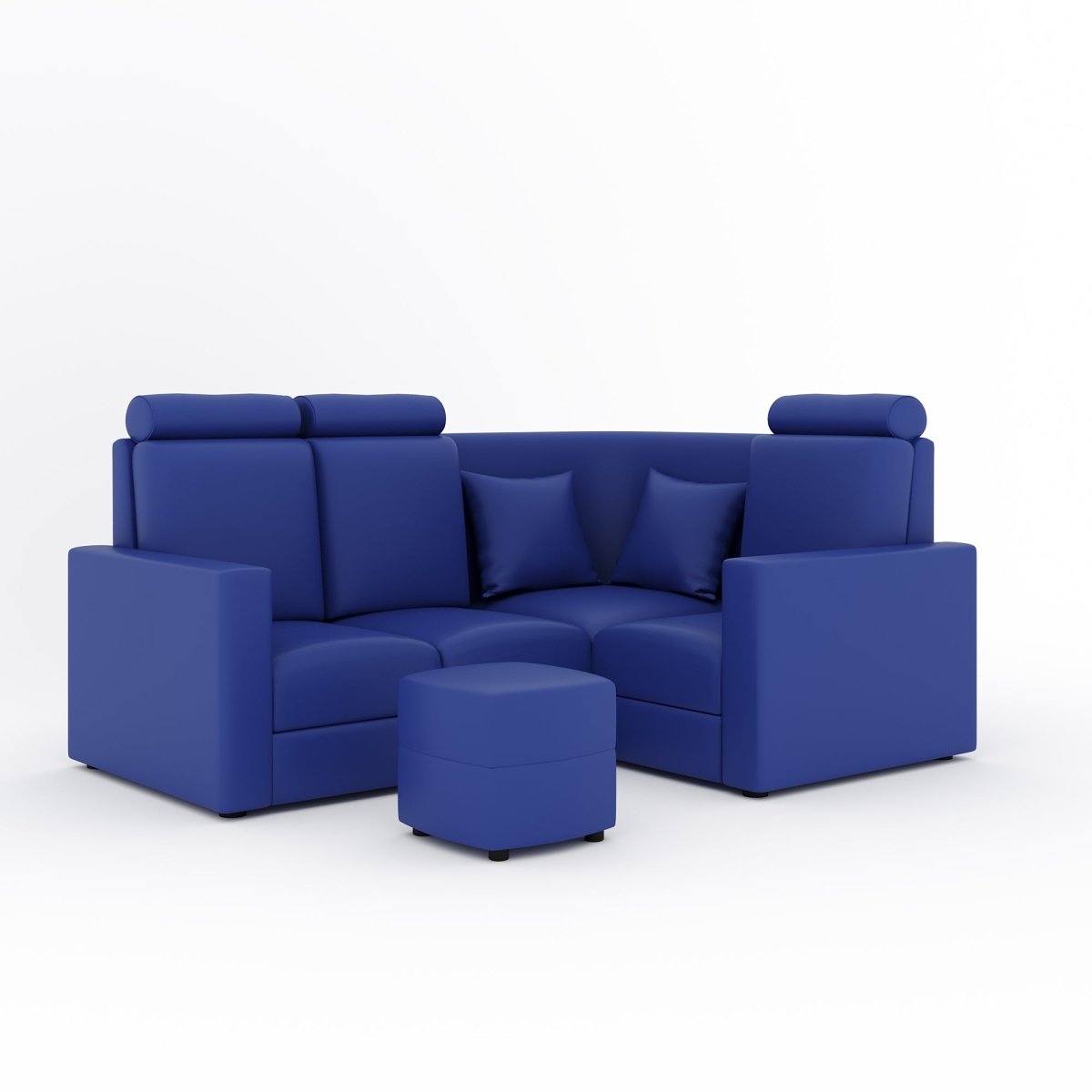 L Shape Corner Mini Sofa Series [Normal Handles] with Curved Box Moda - Sekar Lifestyle