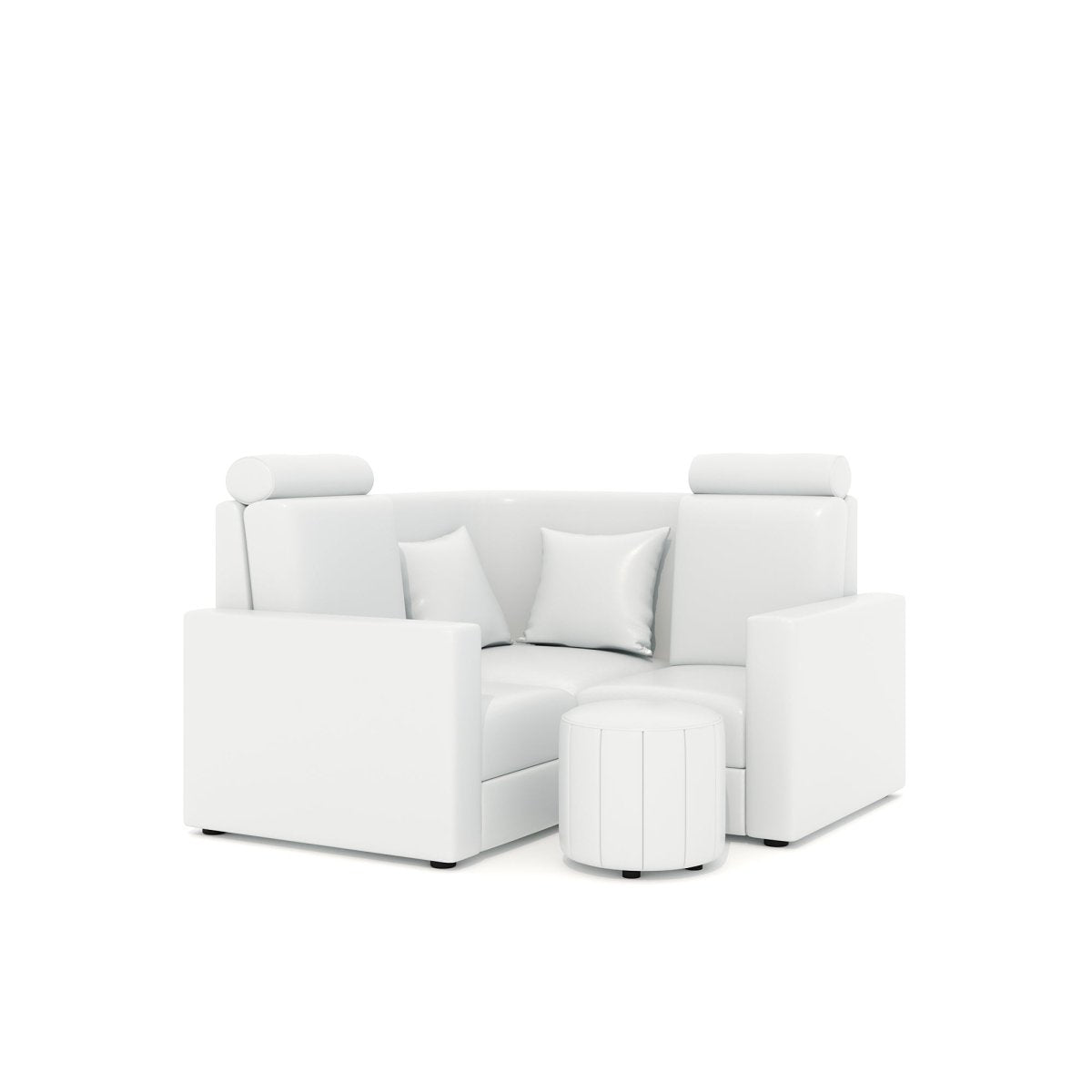 L Shape Corner Mini Sofa Series [Normal Handles] with Round Moda - Sekar Lifestyle