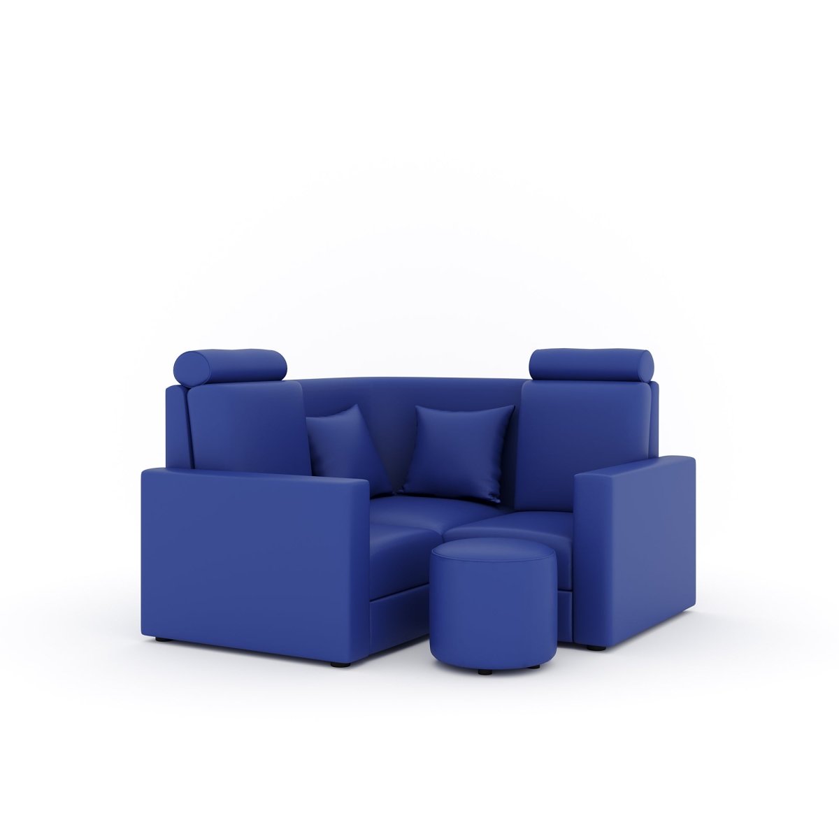 L Shape Corner Mini Sofa Series [Normal Handles] with Round Moda - Sekar Lifestyle