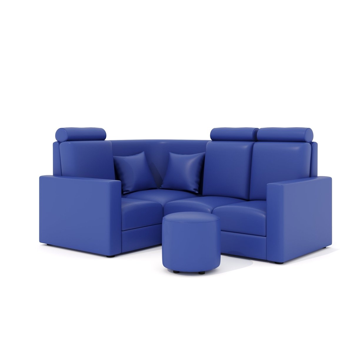 L Shape Corner Mini Sofa Series [Normal Handles] with Round Moda - Sekar Lifestyle