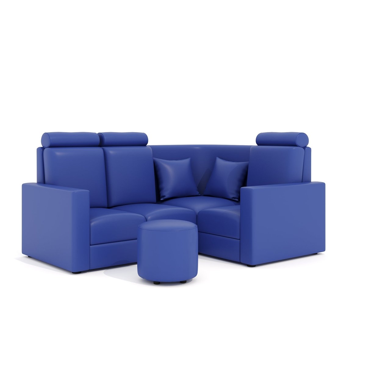L Shape Corner Mini Sofa Series [Normal Handles] with Round Moda - Sekar Lifestyle