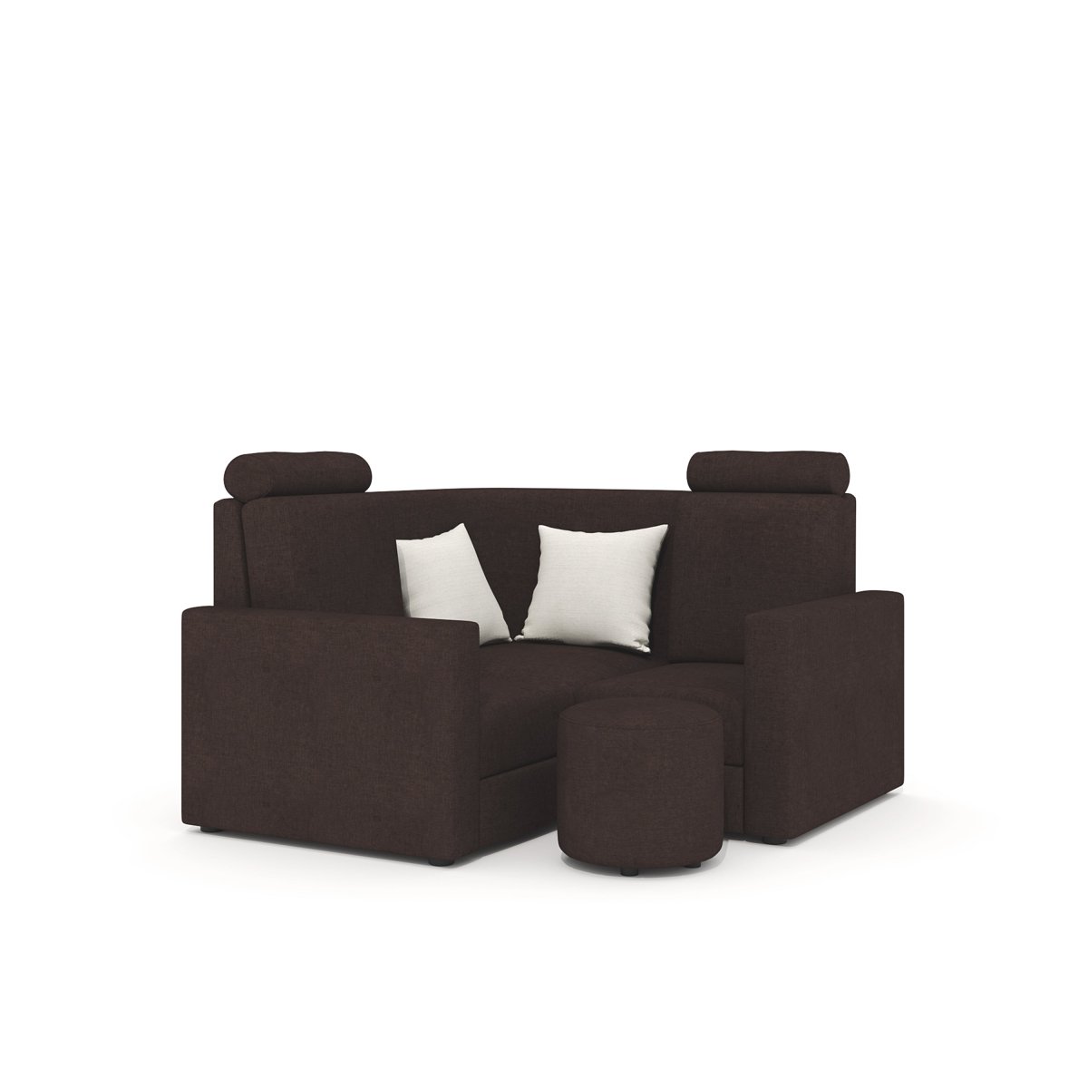 L Shape Corner Mini Sofa Series [Normal Handles] with Round Moda - Sekar Lifestyle