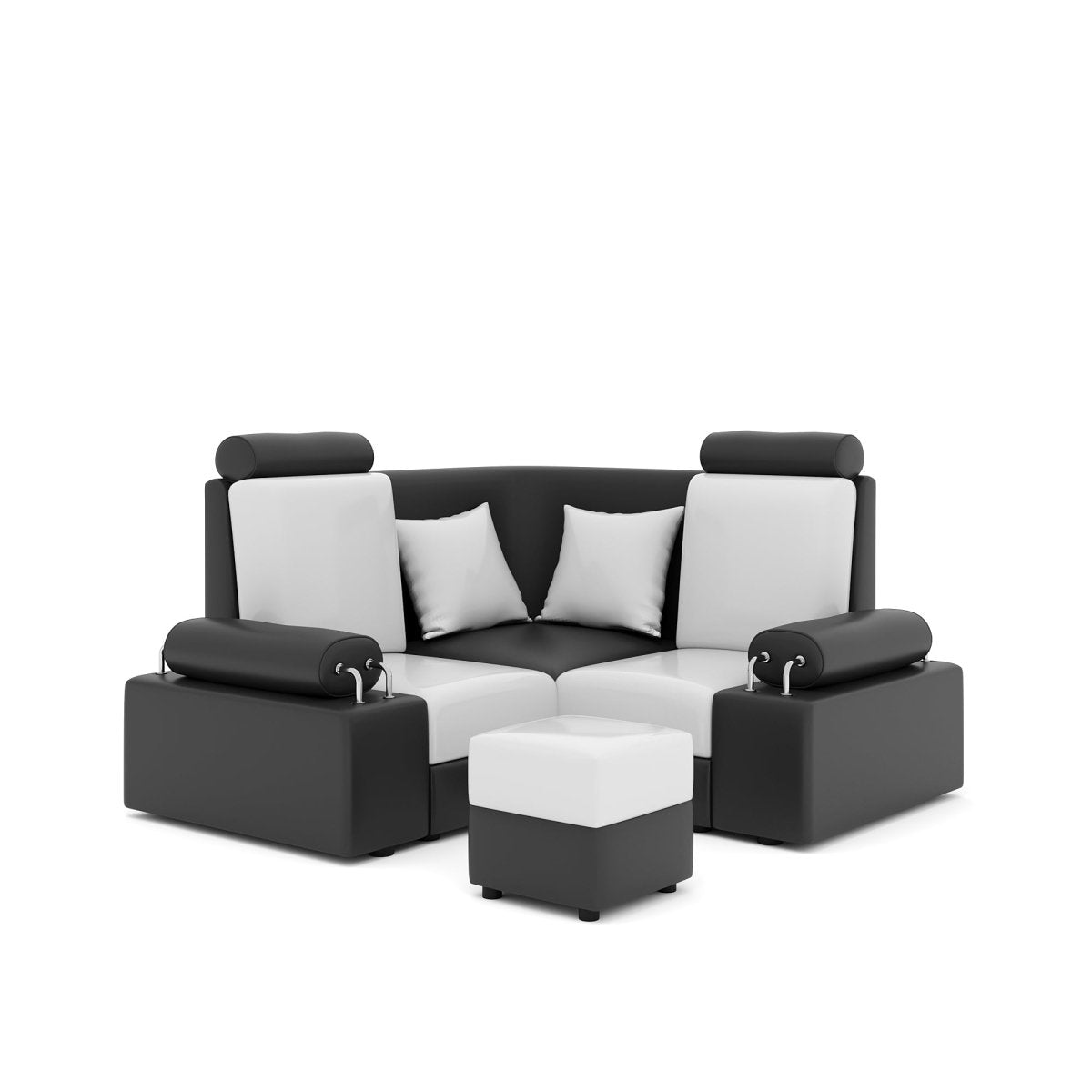 L Shape Corner Mini Sofa Series [Steel Handles] with Box Moda - Sekar Lifestyle