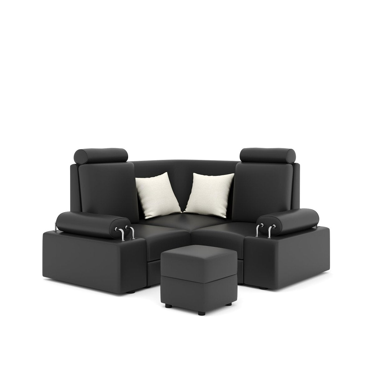 L Shape Corner Mini Sofa Series [Steel Handles] with Box Moda - Sekar Lifestyle