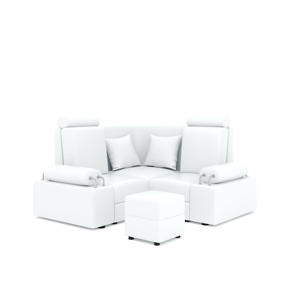 L Shape Corner Mini Sofa Series [Steel Handles] with Box Moda - Sekar Lifestyle