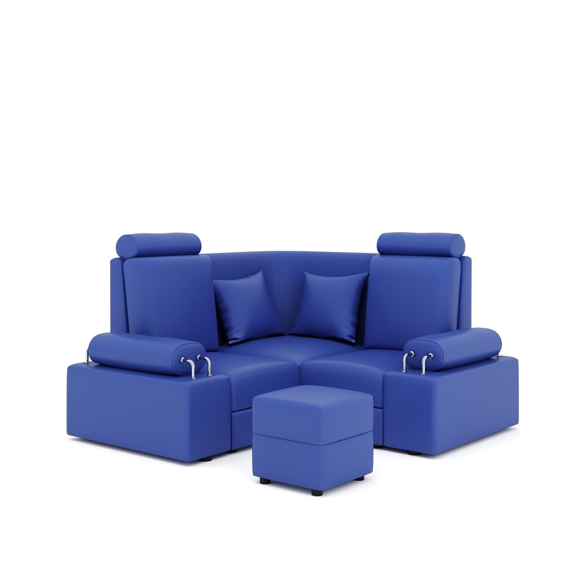 L Shape Corner Mini Sofa Series [Steel Handles] with Box Moda - Sekar Lifestyle