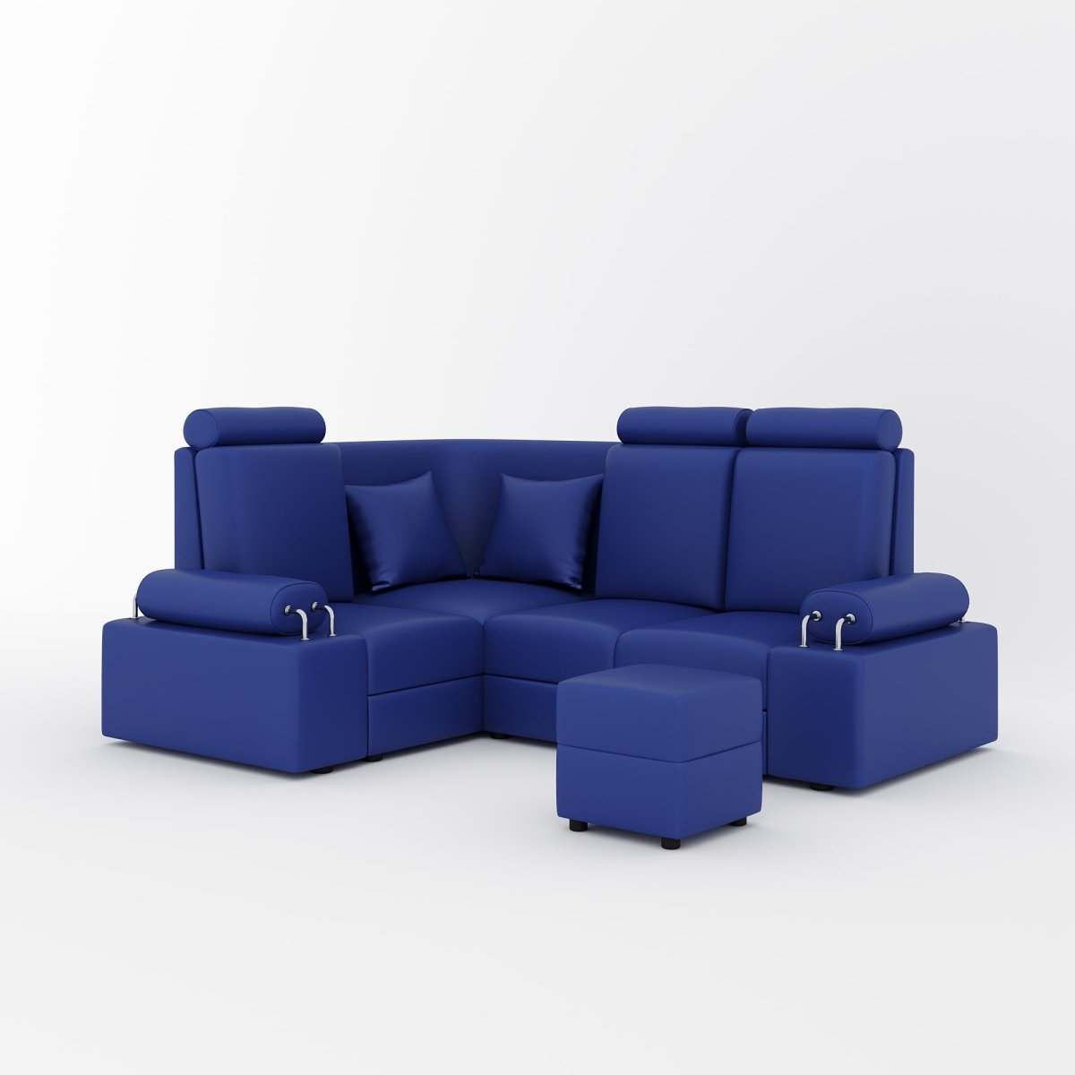 L Shape Corner Mini Sofa Series [Steel Handles] with Box Moda - Sekar Lifestyle