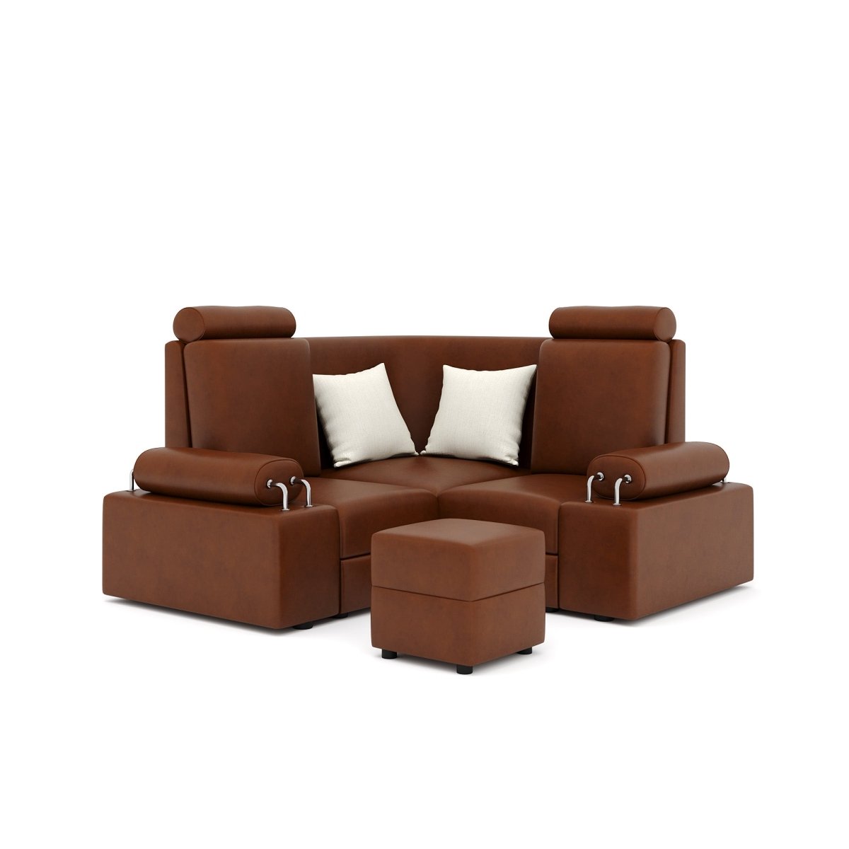 L Shape Corner Mini Sofa Series [Steel Handles] with Box Moda - Sekar Lifestyle