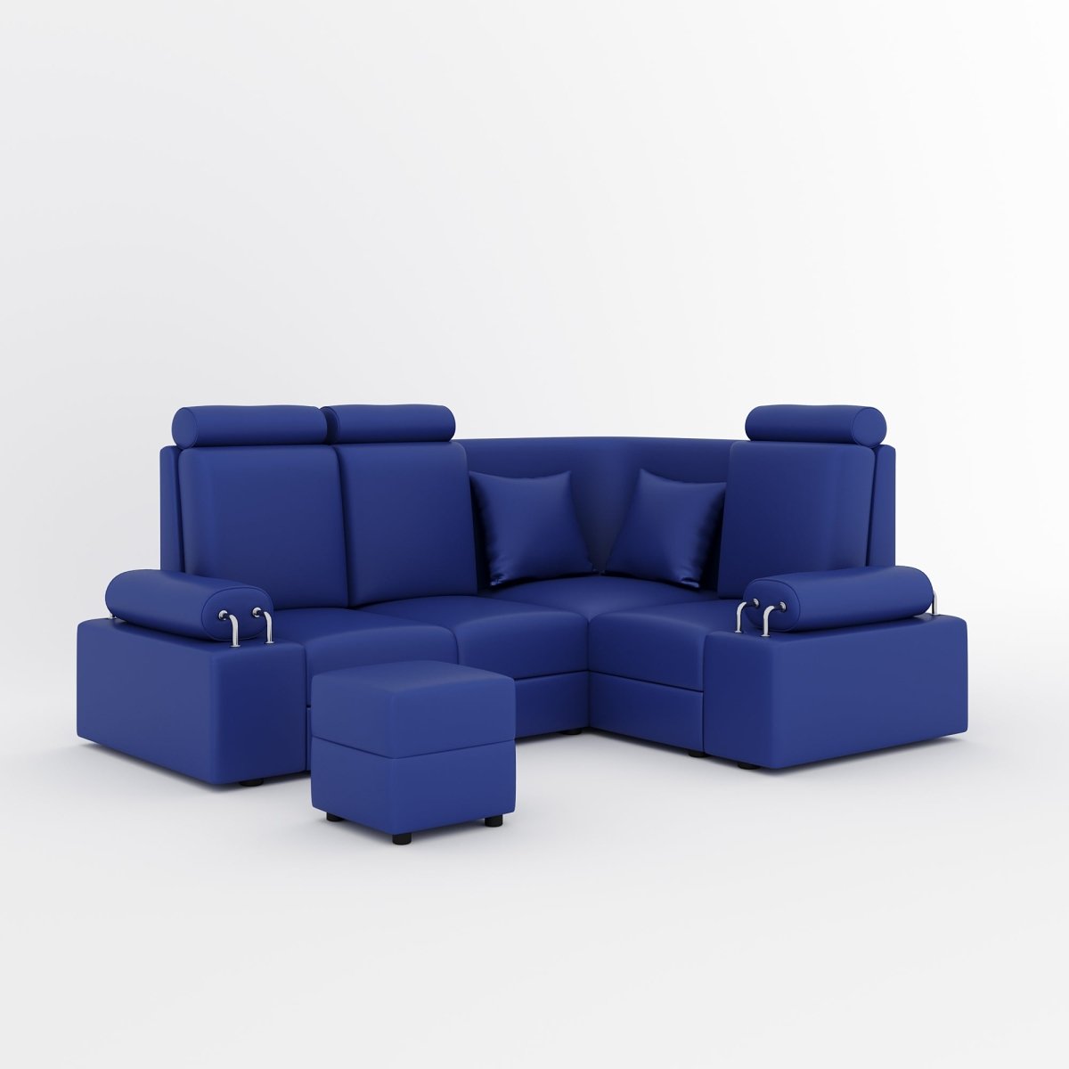 L Shape Corner Mini Sofa Series [Steel Handles] with Box Moda - Sekar Lifestyle