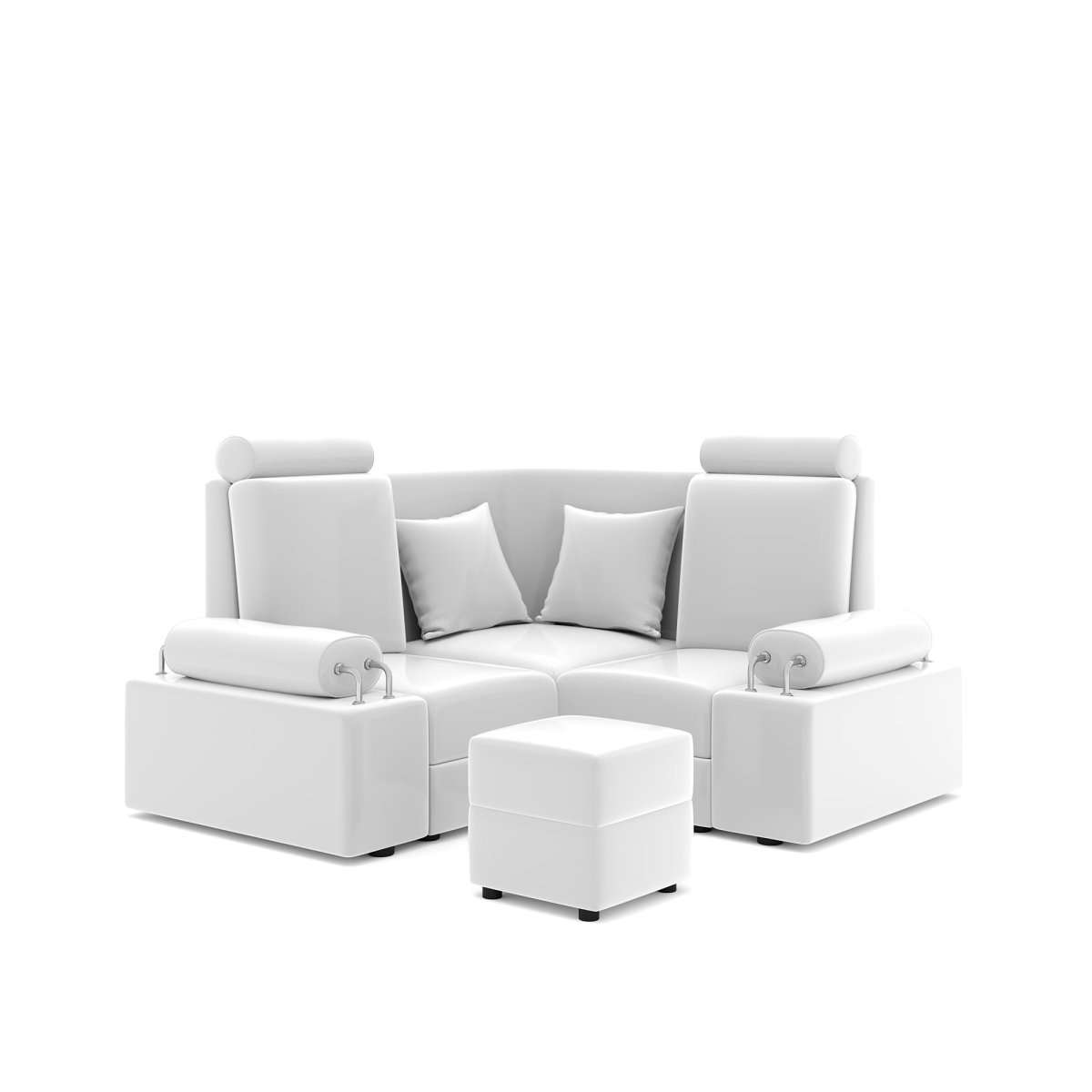 L Shape Corner Mini Sofa Series [Steel Handles] with Box Moda - Sekar Lifestyle