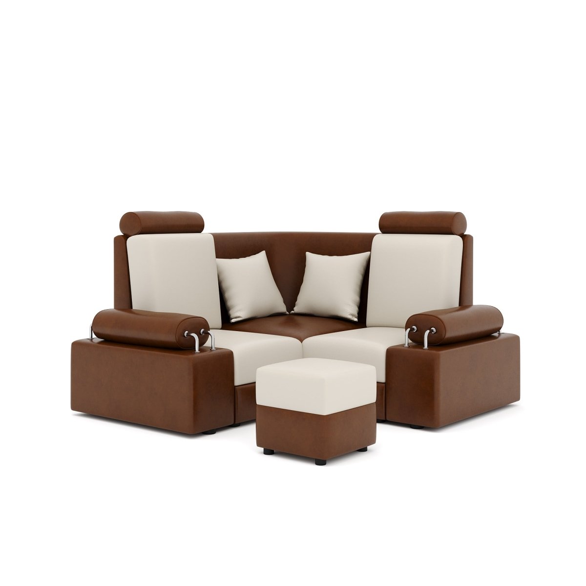 L Shape Corner Mini Sofa Series [Steel Handles] with Box Moda - Sekar Lifestyle