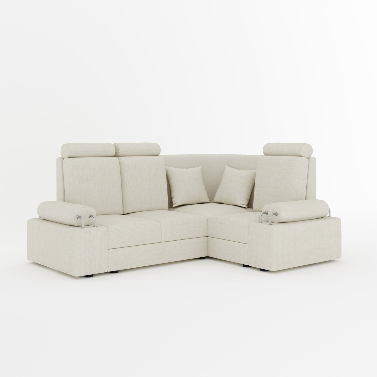L Shape Corner Mini Sofa Series [with Steel Handles] - Sekar Lifestyle