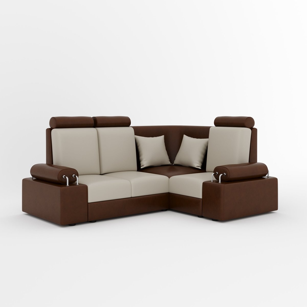 L Shape Corner Mini Sofa Series [with Steel Handles] - Sekar Lifestyle