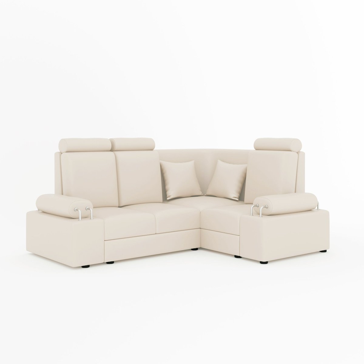 L Shape Corner Mini Sofa Series [with Steel Handles] - Sekar Lifestyle