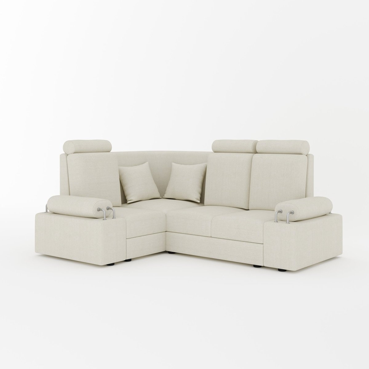 L Shape Corner Mini Sofa Series [with Steel Handles] - Sekar Lifestyle