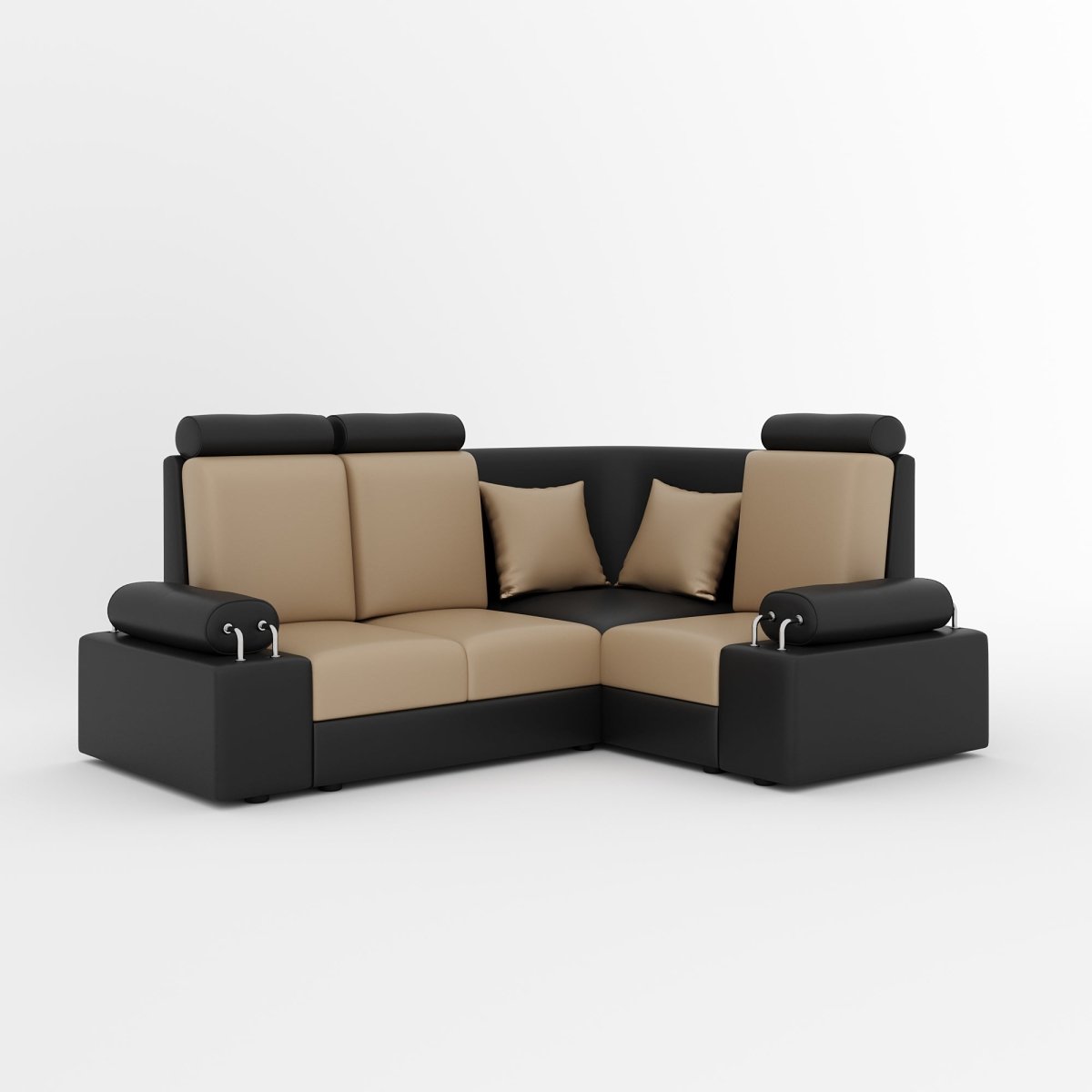L Shape Corner Mini Sofa Series [with Steel Handles] - Sekar Lifestyle