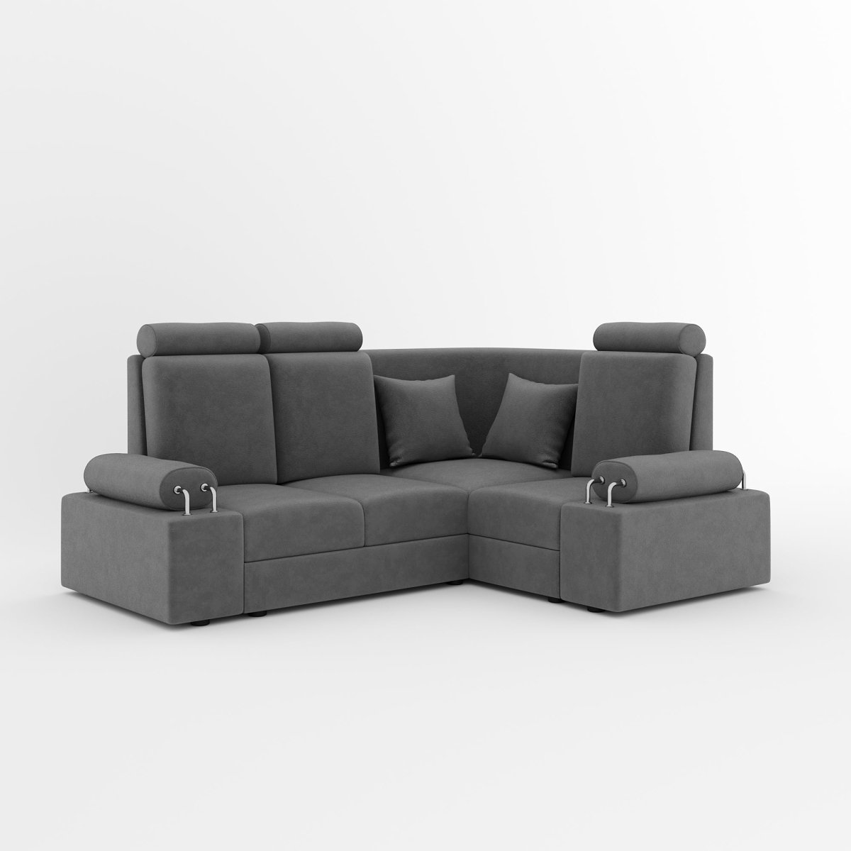 L Shape Corner Mini Sofa Series [with Steel Handles] - Sekar Lifestyle