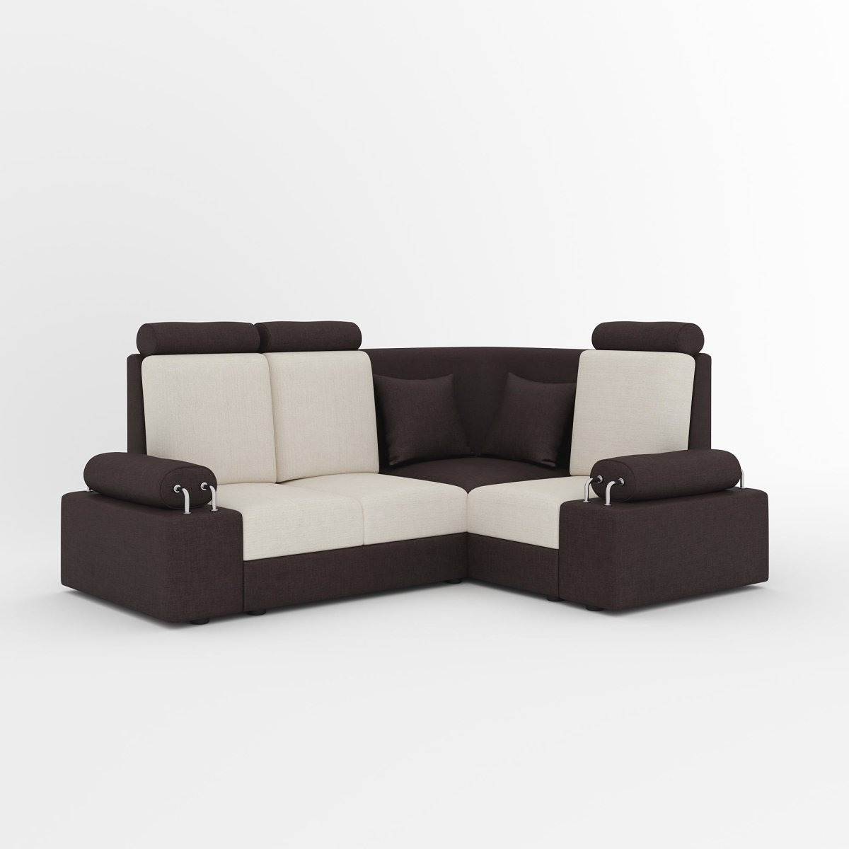 L Shape Corner Mini Sofa Series [with Steel Handles] - Sekar Lifestyle