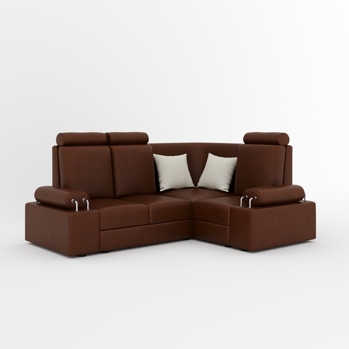 L Shape Corner Mini Sofa Series [with Steel Handles] - Sekar Lifestyle