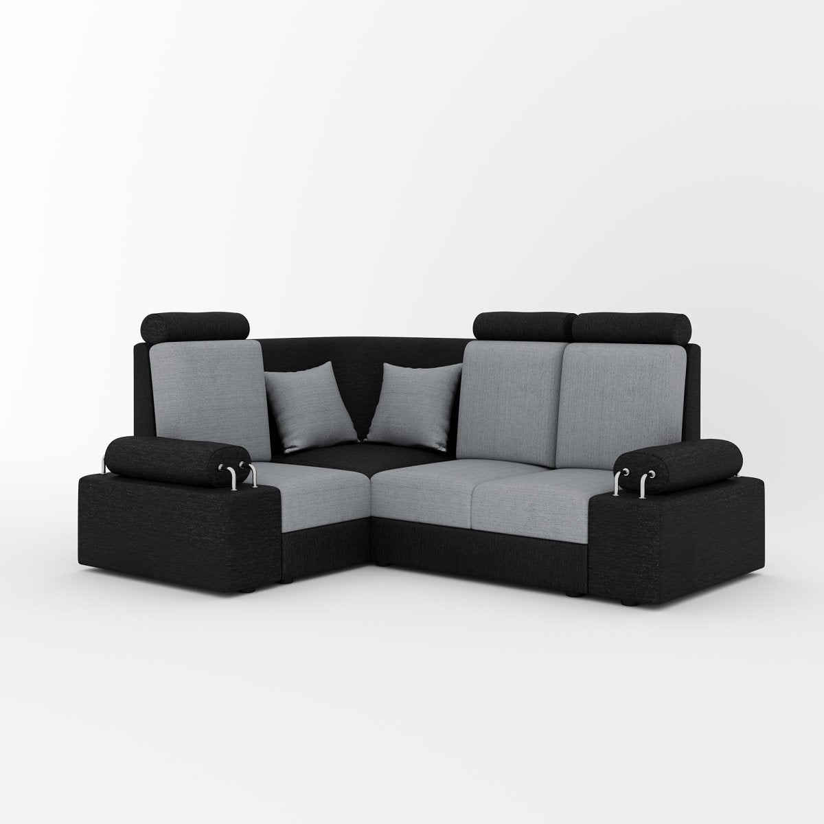 L Shape Corner Mini Sofa Series [with Steel Handles] - Sekar Lifestyle