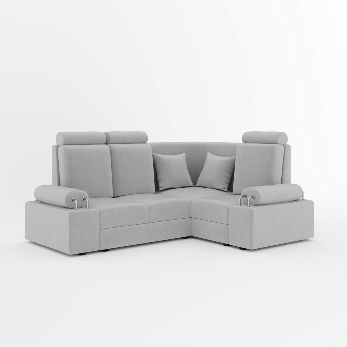 L Shape Corner Mini Sofa Series [with Steel Handles] - Sekar Lifestyle