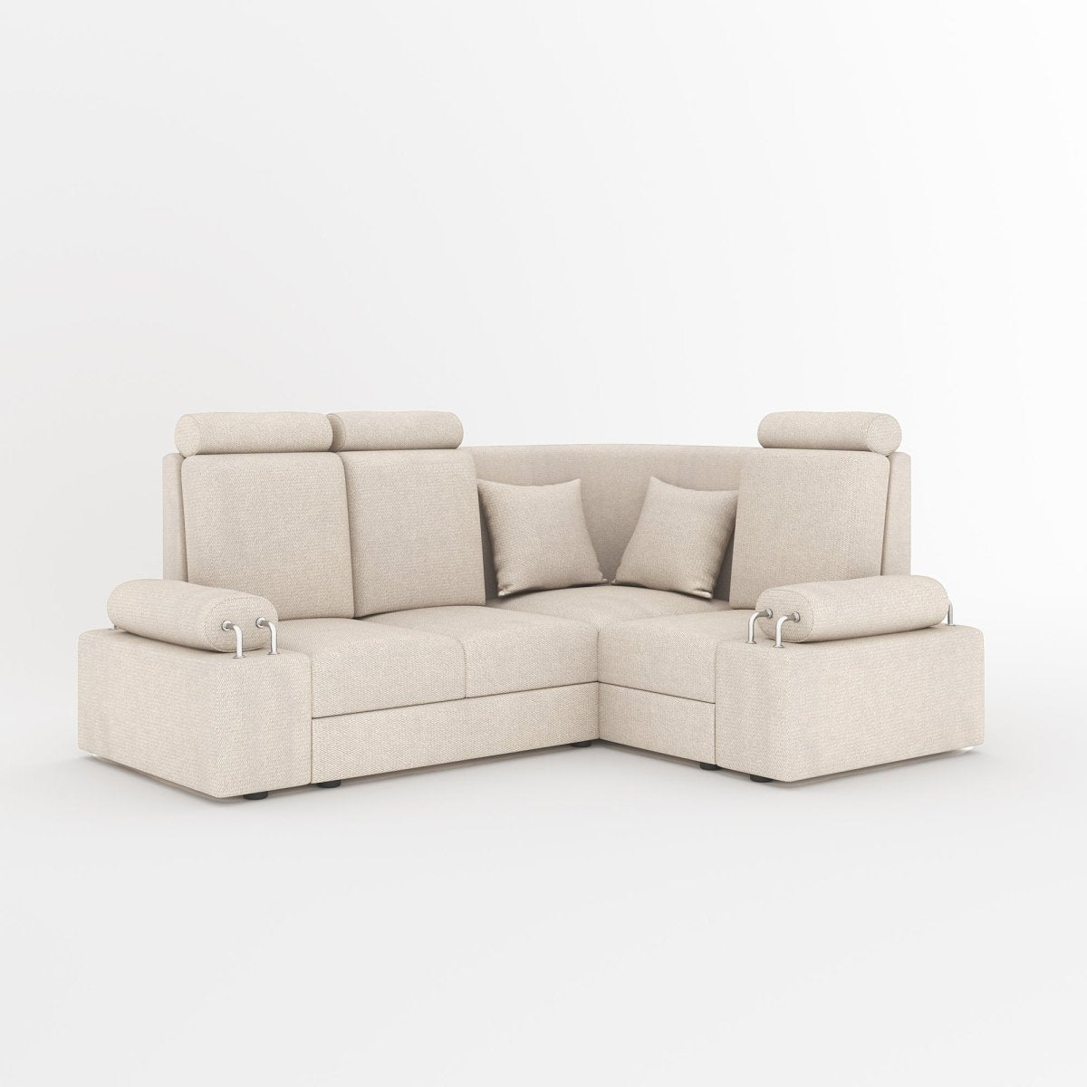 L Shape Corner Mini Sofa Series [with Steel Handles] - Sekar Lifestyle