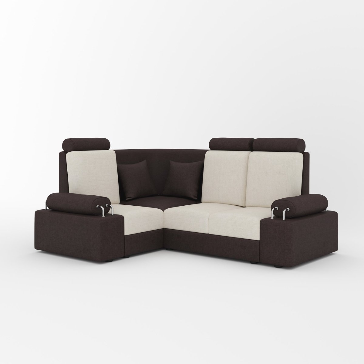 L Shape Corner Mini Sofa Series [with Steel Handles] - Sekar Lifestyle