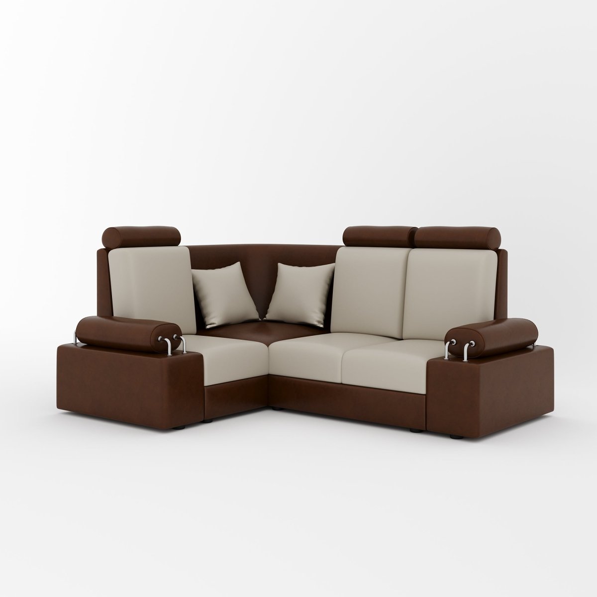 L Shape Corner Mini Sofa Series [with Steel Handles] - Sekar Lifestyle