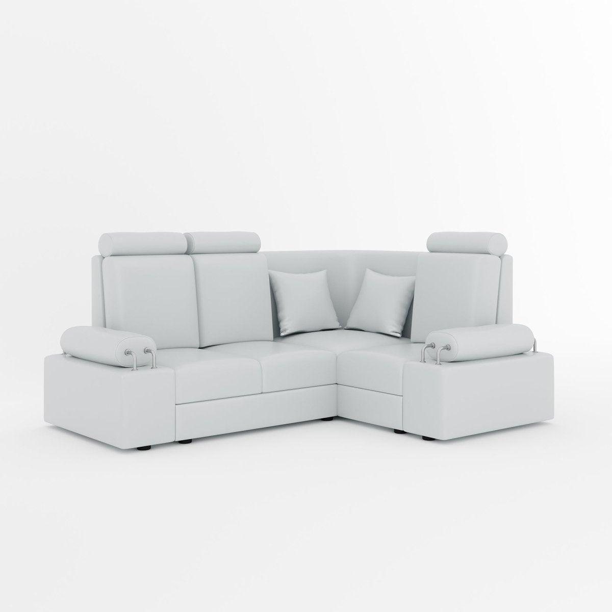 L Shape Corner Mini Sofa Series [with Steel Handles] - Sekar Lifestyle