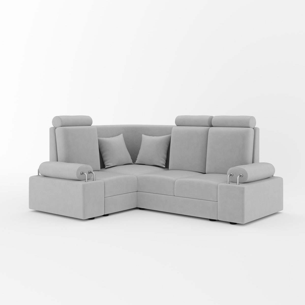 L Shape Corner Mini Sofa Series [with Steel Handles] - Sekar Lifestyle