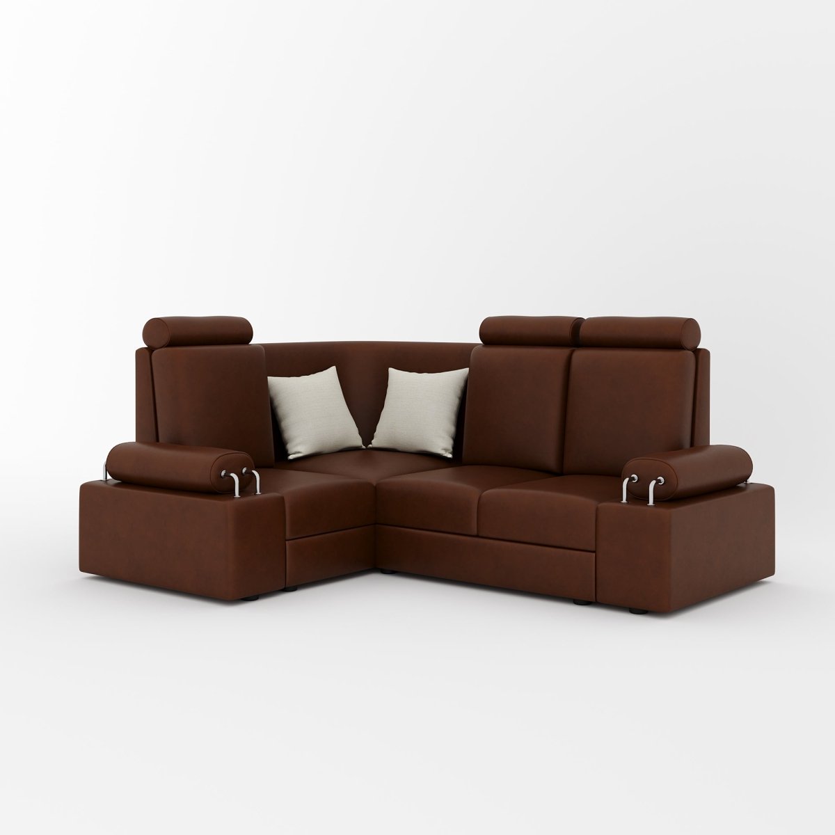 L Shape Corner Mini Sofa Series [with Steel Handles] - Sekar Lifestyle