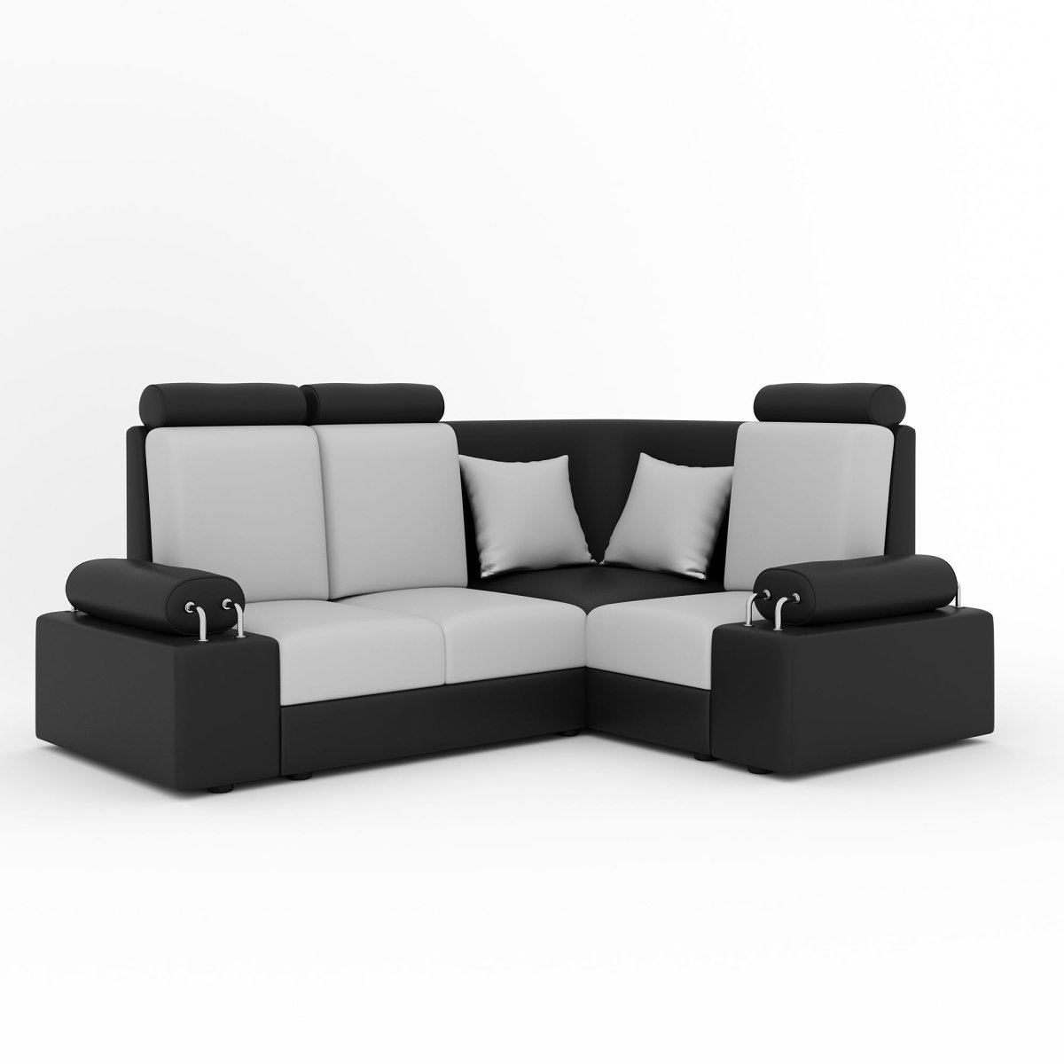 L Shape Corner Mini Sofa Series [with Steel Handles] - Sekar Lifestyle